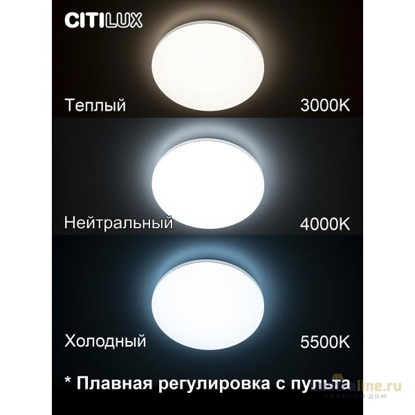 Потолочная светодиодная люстра Citilux Симпла CL714330G