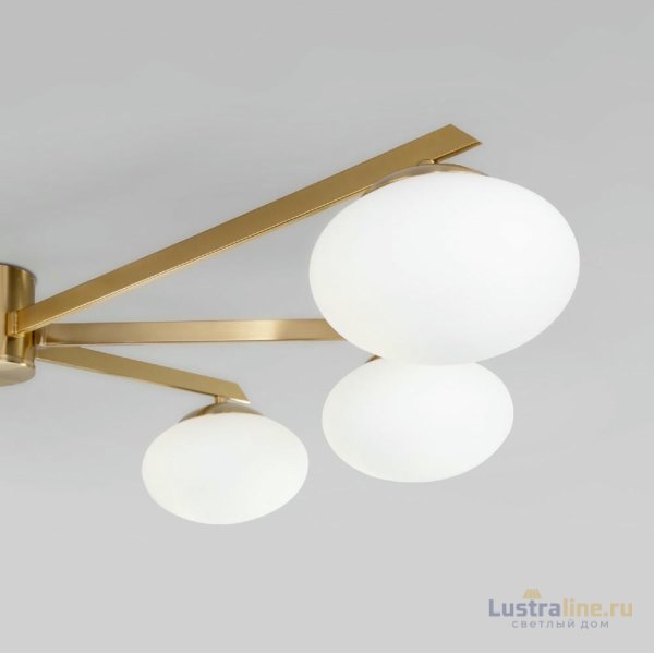 Потолочная люстра Eurosvet Opaline 70220/6 латунь a065766 Потолочная люстра Eurosvet Opaline 70220/6 латунь a065766