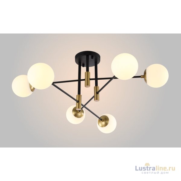 Потолочная люстра Crystal Lux Fidel FIDEL PL6 BLACK Потолочная люстра Crystal Lux Fidel FIDEL PL6 BLACK