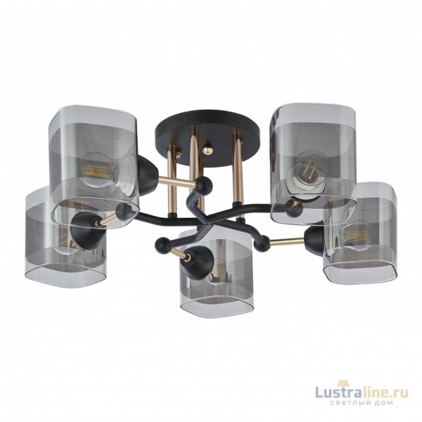 Потолочная люстра Arte Milano Amalfi 324308/5 BK+FG Потолочная люстра Arte Milano Amalfi 324308/5 BK+FG