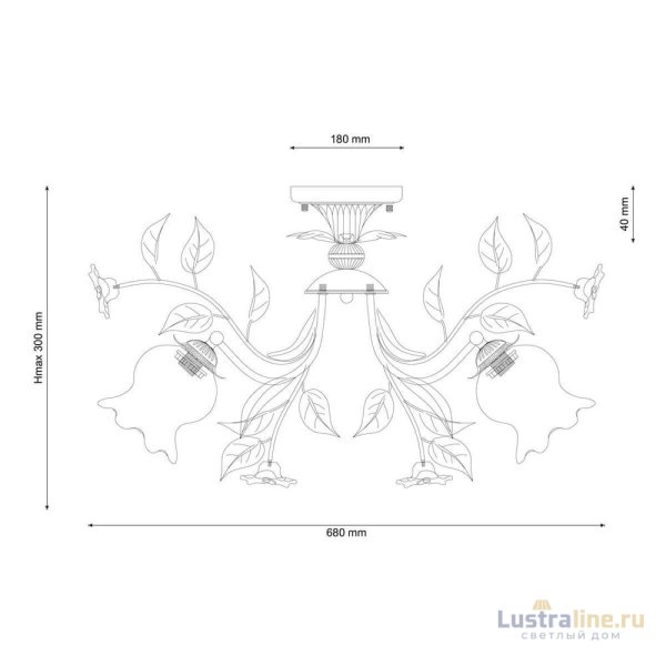 Потолочная люстра Lucia Tucci Fiori Di Rose 114.6 Потолочная люстра Lucia Tucci Fiori Di Rose 114.6