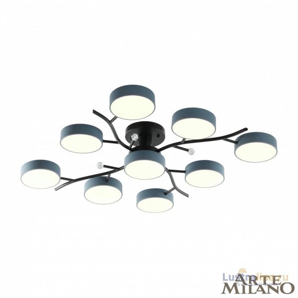Потолочная люстра Arte Milano Ferrara 256606/8+1 Bk/Gr Потолочная люстра Arte Milano Ferrara 256606/8+1 Bk/Gr