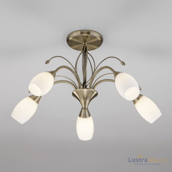 Потолочная люстра Eurosvet Ginevra 30280/5 античная бронза Потолочная люстра Eurosvet Ginevra 30280/5 античная бронза