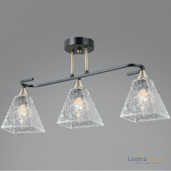 Потолочная люстра Illumico IL0782-3CSQ-25 BK AB AREZZO Потолочная люстра Illumico IL0782-3CSQ-25 BK AB AREZZO