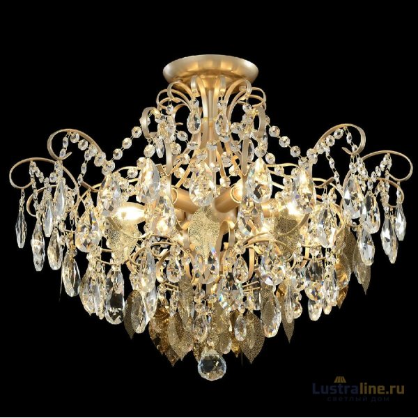 Потолочная люстра Crystal Lux ESMIRALDA PL6 GOLD Потолочная люстра Crystal Lux ESMIRALDA PL6 GOLD