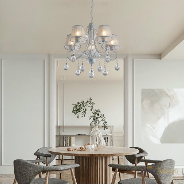 Потолочная люстра Arte Milano Amalfi 337146/5 WT+SL Потолочная люстра Arte Milano Amalfi 337146/5 WT+SL
