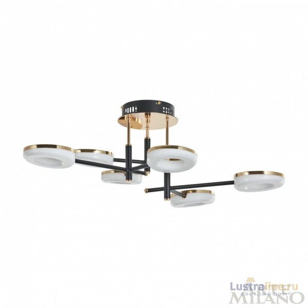 Потолочная люстра Arte Milano Ferrara 272999/6 BK/GD Потолочная люстра Arte Milano Ferrara 272999/6 BK/GD