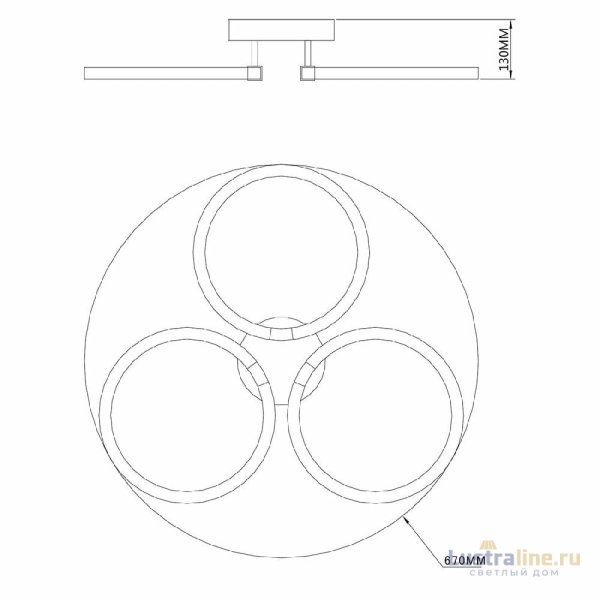 Потолочная люстра Escada Tube 10279/3LED Потолочная люстра Escada Tube 10279/3LED