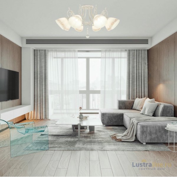 Потолочная люстра Arte Milano 341900/8 WT+G Потолочная люстра Arte Milano 341900/8 WT+G