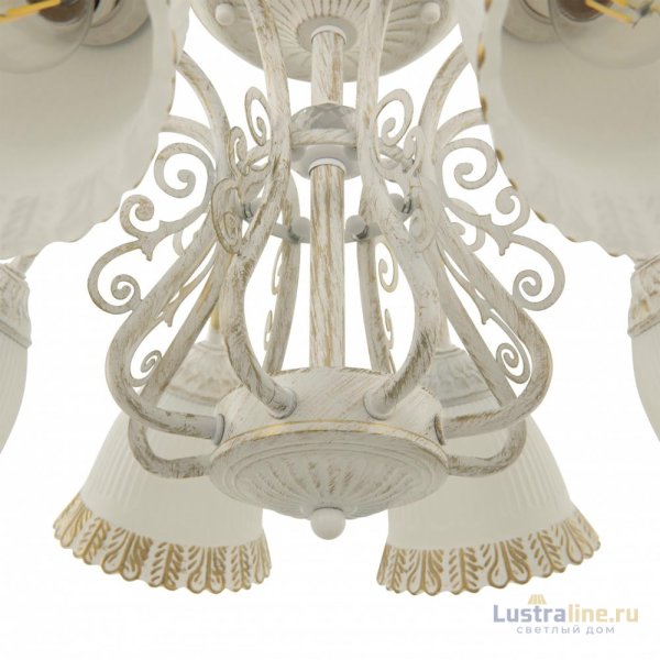Потолочная люстра Arte Milano 340800/8 WT+G Потолочная люстра Arte Milano 340800/8 WT+G