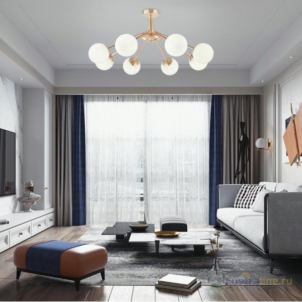 Потолочная люстра Arte Milano Napoli 338654/8 FGD Потолочная люстра Arte Milano Napoli 338654/8 FGD