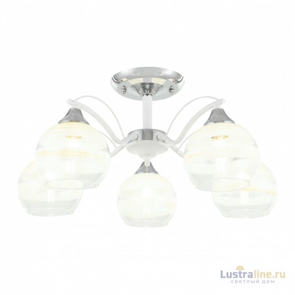 Потолочная люстра Arte Milano Napoli 326503/5 CR+WH Потолочная люстра Arte Milano Napoli 326503/5 CR+WH
