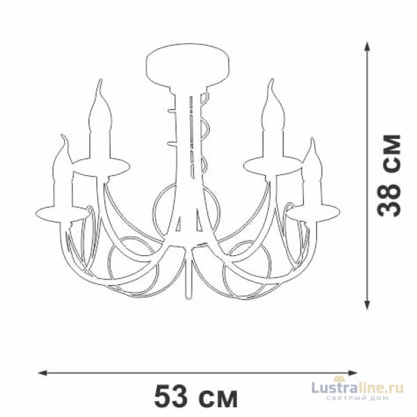 Потолочная люстра Vitaluce V3035-0/5PL Потолочная люстра Vitaluce V3035-0/5PL