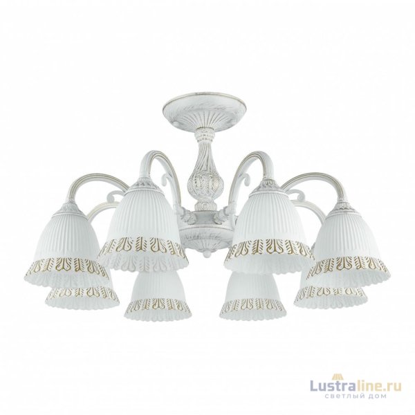 Потолочная люстра Arte Milano 347410/8 WT+G Потолочная люстра Arte Milano 347410/8 WT+G