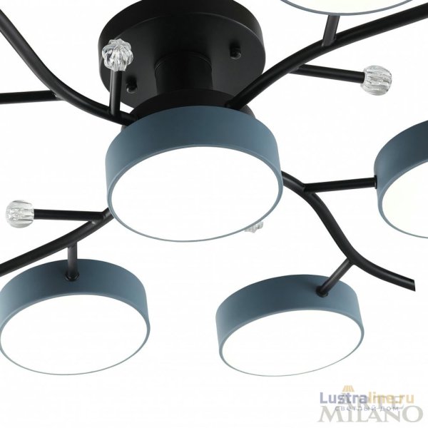 Потолочная люстра Arte Milano Ferrara 256606/8+1 Bk/Gr Потолочная люстра Arte Milano Ferrara 256606/8+1 Bk/Gr