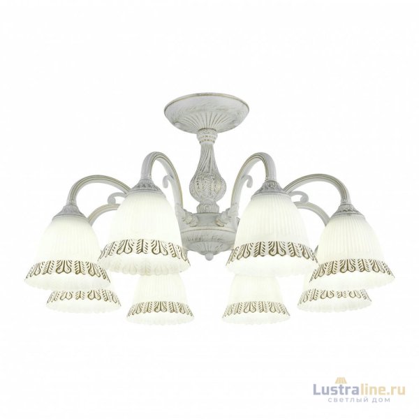 Потолочная люстра Arte Milano 347410/8 WT+G Потолочная люстра Arte Milano 347410/8 WT+G