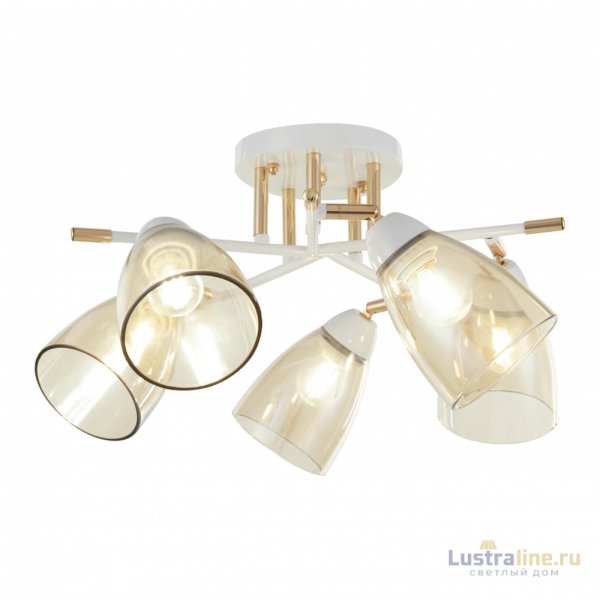 Потолочная люстра Arte Milano Amalfi 327410/5 FG+WH Потолочная люстра Arte Milano Amalfi 327410/5 FG+WH