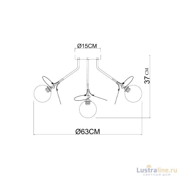 Потолочная люстра Arte Lamp Peacock A1369PL-7MD