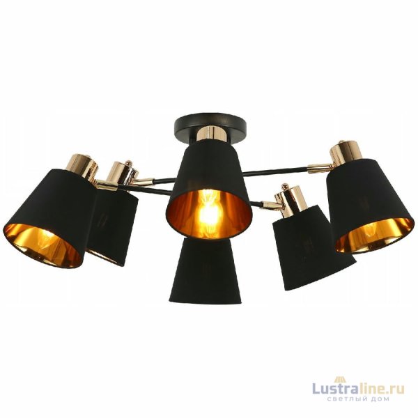 Потолочная люстра Illumico IL6116-6COU-79 BK GD Abelie Потолочная люстра Illumico IL6116-6COU-79 BK GD Abelie