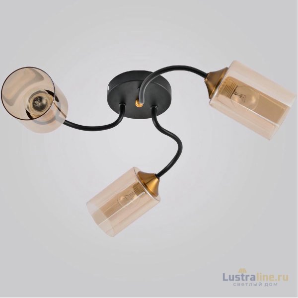 Потолочная люстра Reluce 01608-0.3-03 BK+BRASS