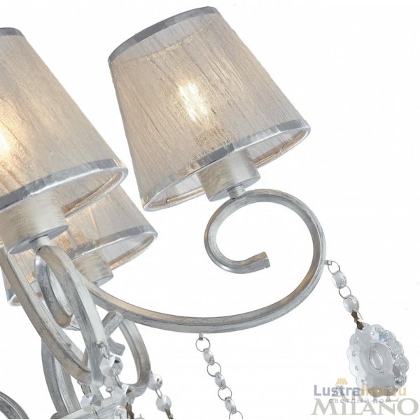 Потолочная люстра Arte Milano Amalfi 337146/5 WT+SL Потолочная люстра Arte Milano Amalfi 337146/5 WT+SL
