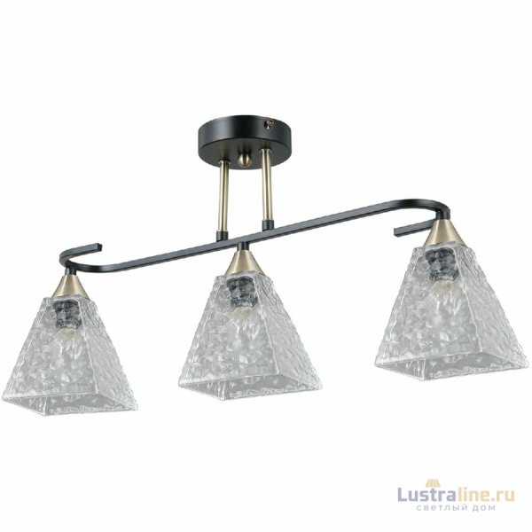 Потолочная люстра Illumico IL0782-3CSQ-25 BK AB AREZZO Потолочная люстра Illumico IL0782-3CSQ-25 BK AB AREZZO