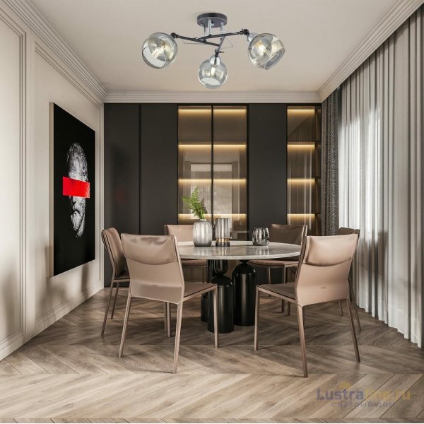Потолочная люстра Arte Milano Amalfi 323685/3B BK+CR