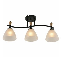Потолочная люстра Reluce 01589-3.3-03B BK+WOOD
