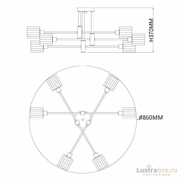 Потолочная люстра Escada Reflex 1140/6P Потолочная люстра Escada Reflex 1140/6P