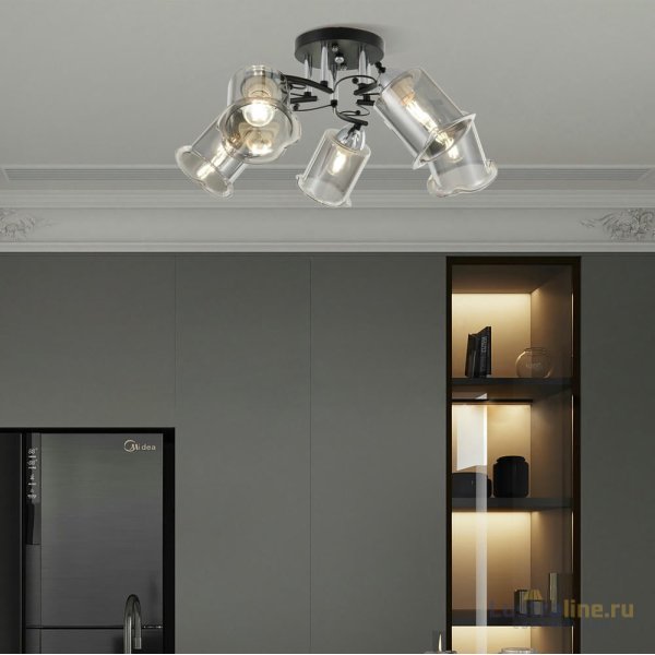Потолочная люстра Arte Milano Amalfi 323219/5 CR+BK Потолочная люстра Arte Milano Amalfi 323219/5 CR+BK