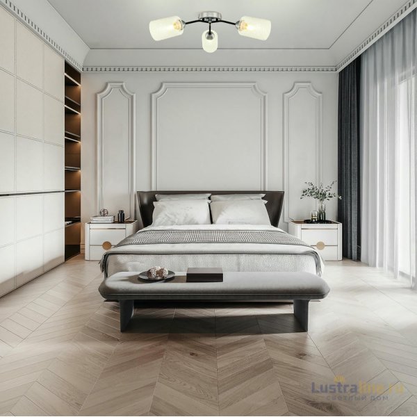 Потолочная люстра Arte Milano Napoli 326207/3 CR.BK Потолочная люстра Arte Milano Napoli 326207/3 CR.BK