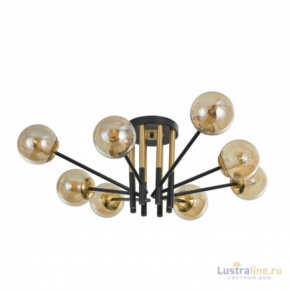 Потолочная люстра Arte Milano Neapolis 273708/8 BK/GD Потолочная люстра Arte Milano Neapolis 273708/8 BK/GD