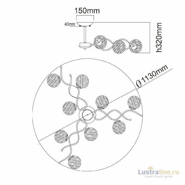 Потолочная люстра MW-Light Оливия 306012709 УЦ