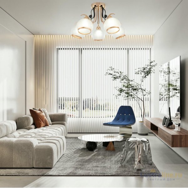 Потолочная люстра Arte Milano Amalfi 323306/5 FG+BK