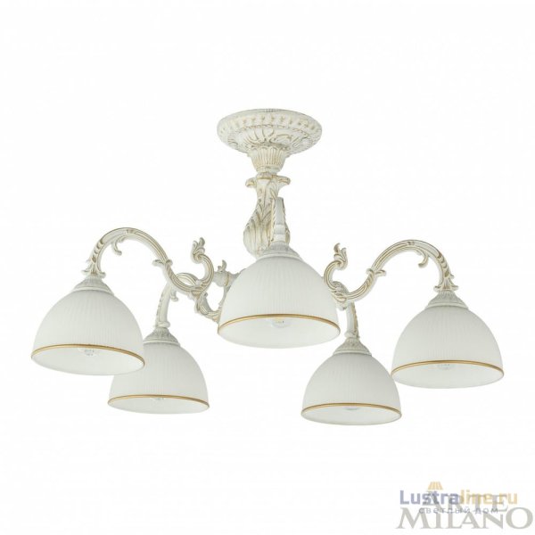 Потолочная люстра Arte Milano 346410/5 WT+G Потолочная люстра Arte Milano 346410/5 WT+G