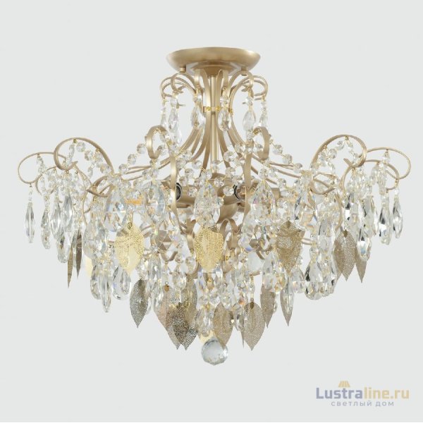 Потолочная люстра Crystal Lux ESMIRALDA PL6 GOLD Потолочная люстра Crystal Lux ESMIRALDA PL6 GOLD