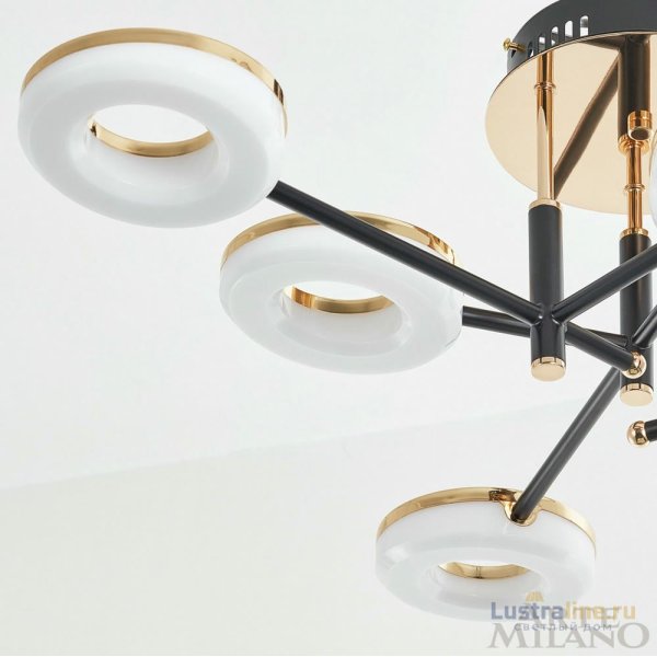 Потолочная люстра Arte Milano Ferrara 272999/6 BK/GD Потолочная люстра Arte Milano Ferrara 272999/6 BK/GD