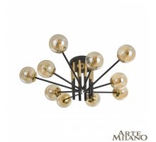 Потолочная люстра Arte Milano Neapolis 273708/10 BK/GD Потолочная люстра Arte Milano Neapolis 273708/10 BK/GD