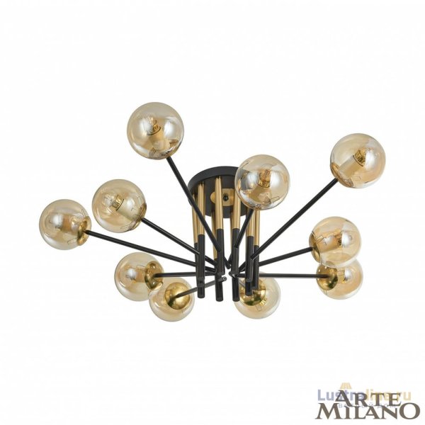Потолочная люстра Arte Milano Neapolis 273708/10 BK/GD Потолочная люстра Arte Milano Neapolis 273708/10 BK/GD
