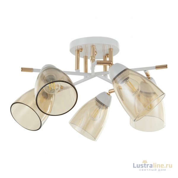 Потолочная люстра Arte Milano Amalfi 327410/5 FG+WH Потолочная люстра Arte Milano Amalfi 327410/5 FG+WH