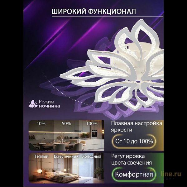 Потолочная люстра Natali Kovaltseva Fortuna LED LAMPS 81109/7C Потолочная люстра Natali Kovaltseva Fortuna LED LAMPS 81109/7C