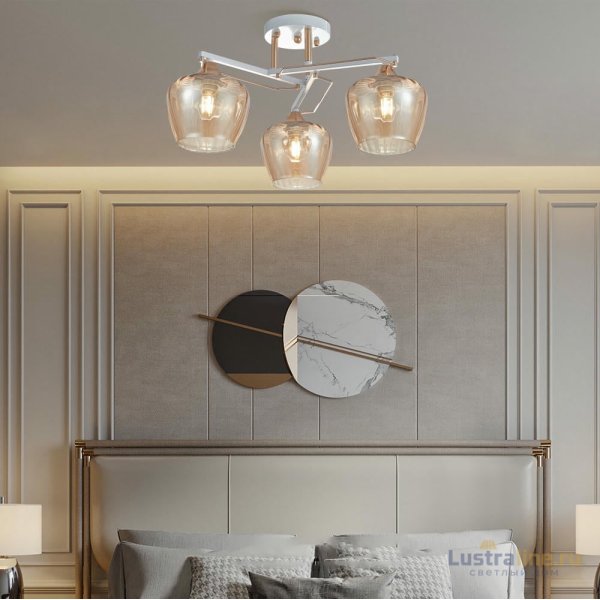 Потолочная люстра Arte Milano Amalfi 329508/3 WH+FG Потолочная люстра Arte Milano Amalfi 329508/3 WH+FG