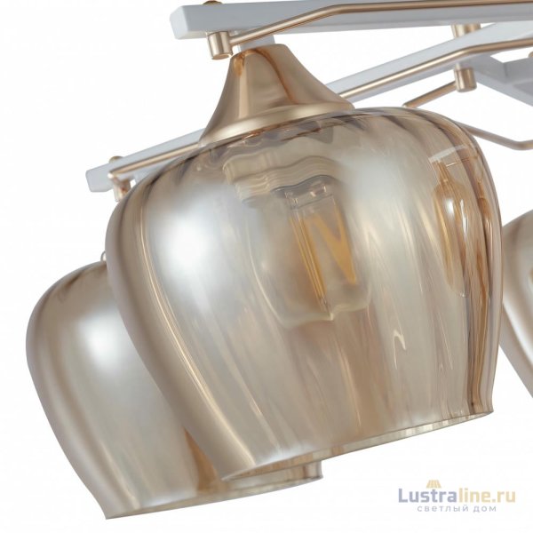 Потолочная люстра Arte Milano Amalfi 329508/5 WH+FG Потолочная люстра Arte Milano Amalfi 329508/5 WH+FG