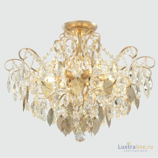 Потолочная люстра Crystal Lux ESMIRALDA PL6 GOLD Потолочная люстра Crystal Lux ESMIRALDA PL6 GOLD