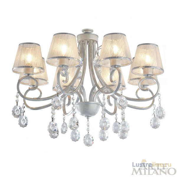 Потолочная люстра Arte Milano Amalfi 337146/8 WT+SL Потолочная люстра Arte Milano Amalfi 337146/8 WT+SL