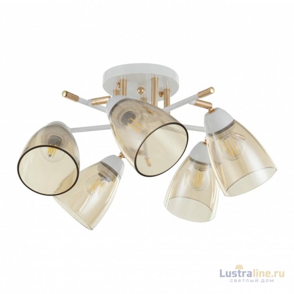 Потолочная люстра Arte Milano Amalfi 327410/5 FG+WH Потолочная люстра Arte Milano Amalfi 327410/5 FG+WH