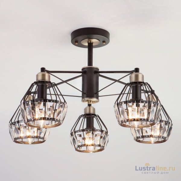 Потолочная люстра Eurosvet Lord 70075/5 черный Потолочная люстра Eurosvet Lord 70075/5 черный