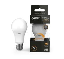Лампа светодиодная диммируемая Gauss E27 11W 3000K матовая 102502111-D