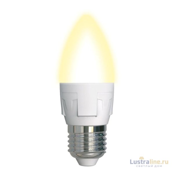 Лампа светодиодная диммируемая (UL-00004297) Uniel E27 7W 3000K матовая LED-C37 7W/3000K/E27/FR/DIM PLP01WH