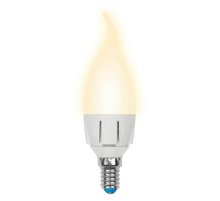 Лампа светодиодная диммируемая (UL-00004299) Uniel E14 7W 3000K матовая LED-CW37 7W/3000K/E14/FR/DIM PLP01WH